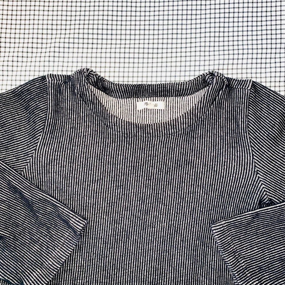 MADEWELL Contrast Stripe Side Tie Knit Sweater - Picture 5 of 12